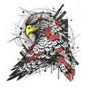 Hawk tattoo design idea