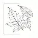 stippling leafs spreading tattoo design idea