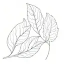 stippling leafs spreading tattoo design idea