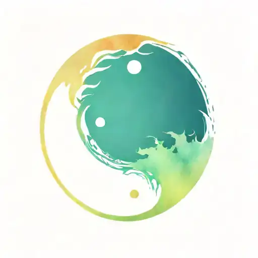 tiger and dragon yin yang tattoo design idea