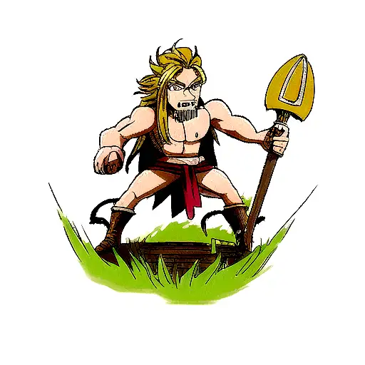Lion sin escanor and is axe Rita tattoo design idea