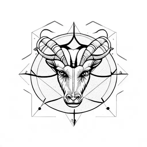 aries star sign pieces star sign with mandala  tattoo design idea