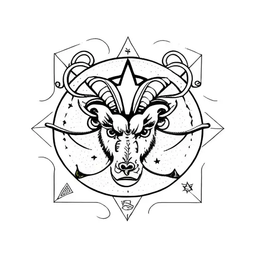 aries star sign pieces star sign with mandala  tattoo design idea