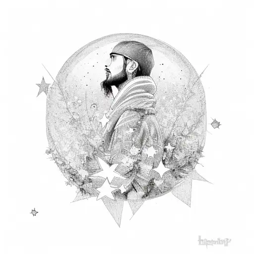 lil peep star shopping  tattoo design idea