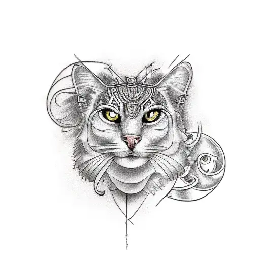 lucky and women tattoo design idea