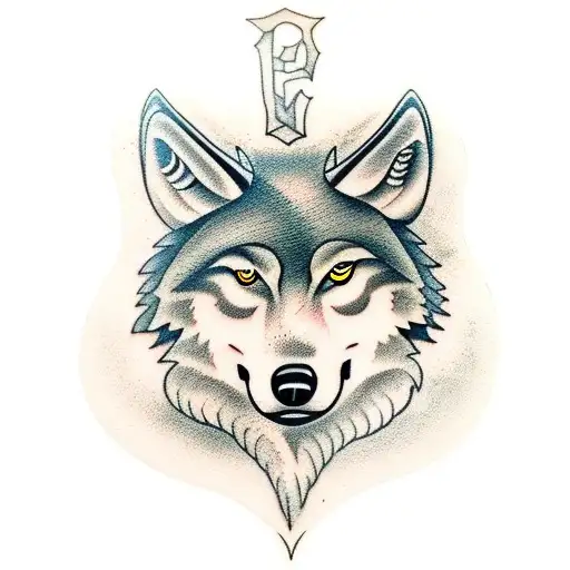 4 wolves tattoo design idea