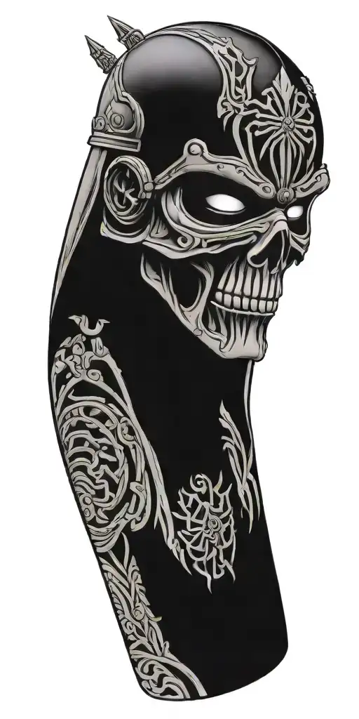 Iron Maiden Eddie with viking helmet tattoo design idea