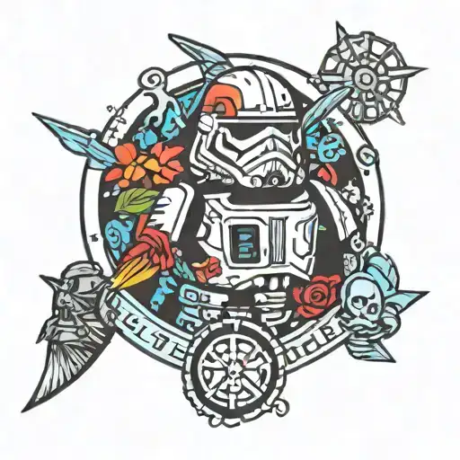 Life, Star Wars, WWE tattoo design idea