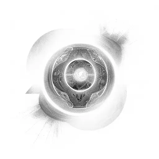 A powerful healer holding a glowing orb of energy tattoo design idea