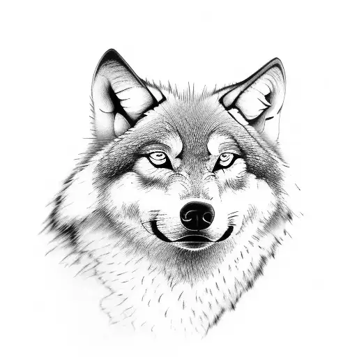 Wolf with Blue Eyes tattoo design idea