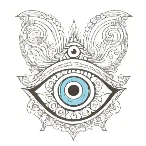 Evil Eye tattoo design idea