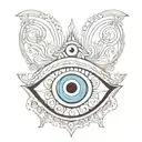 Evil Eye tattoo design idea