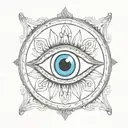 Evil Eye tattoo design idea