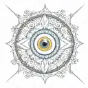 Evil Eye tattoo design idea