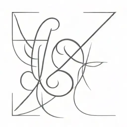 j e initials intertwined tattoo design idea