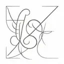j e initials intertwined tattoo design idea