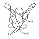 j e initials intertwined tattoo design idea