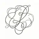 j e initials intertwined tattoo design idea