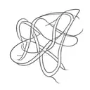 j e initials intertwined tattoo design idea