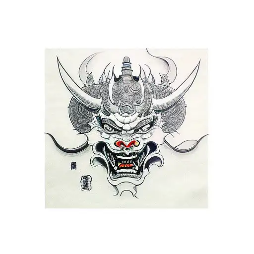 Hannya devil tattoo design idea