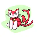 shrimp cat tattoo design idea