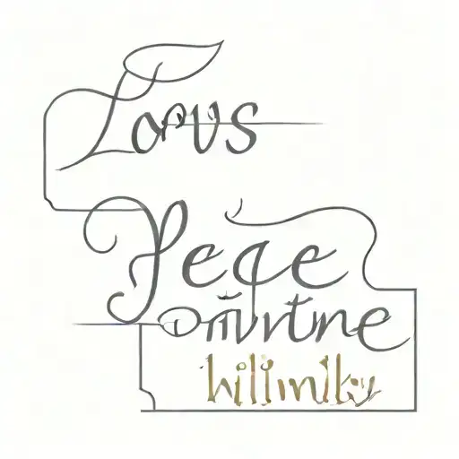 Words "Love Peace Patience Humility" tattoo design idea