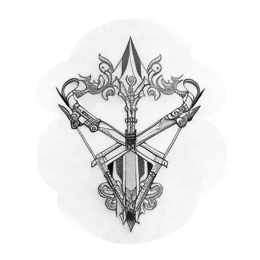 crossbow tattoo design idea