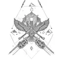 crossbow tattoo design idea