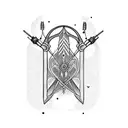 crossbow tattoo design idea
