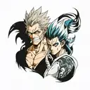 grimmjow and sakuna tattoo design idea