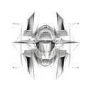 A corvette car that is torn has a speedometer tattoo design idea