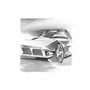 A corvette car that is torn has a speedometer tattoo design idea