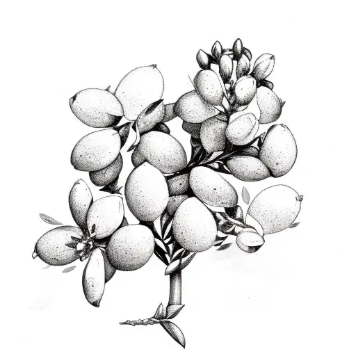 Oleander Flower, Olive Tree Branches, Fig Tree Leaves tattoo design idea