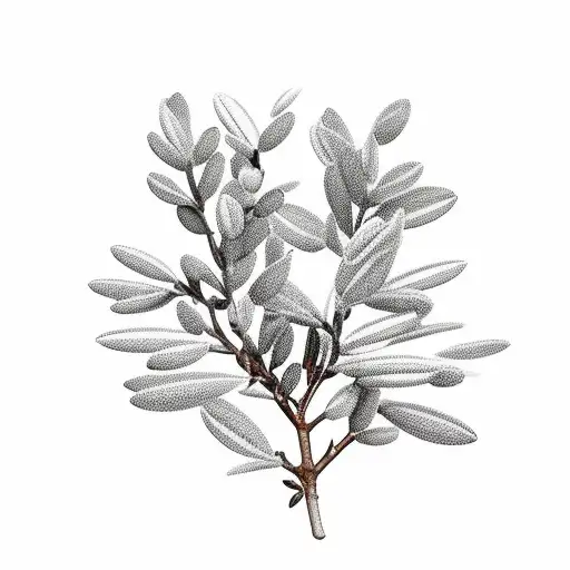 Oleander Flower, Olive Tree Branches, Fig Tree Leaves tattoo design idea