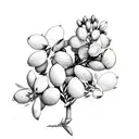 Oleander Flower, Olive Tree Branches, Fig Tree Leaves tattoo design idea