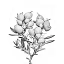 Oleander Flower, Olive Tree Branches, Fig Tree Leaves tattoo design idea