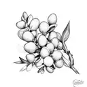 Oleander Flower, Olive Tree Branches, Fig Tree Leaves tattoo design idea