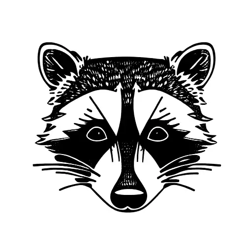 Raccoon tattoo design idea