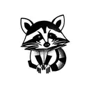 Raccoon tattoo design idea