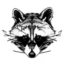 Raccoon tattoo design idea