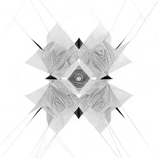 A mesmerizing geometric pattern inspired by the movements of dance tattoo design idea