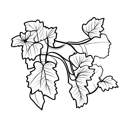 aesthetic grape vine tattoo design idea