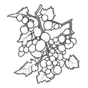 aesthetic grapes tattoo design idea