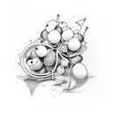 aesthetic grapes tattoo design idea