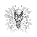 aesthetic grapes tattoo design idea