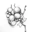 aesthetic grapes tattoo design idea