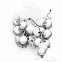 aesthetic grapes tattoo design idea