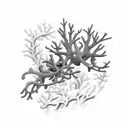 coral reef with sandy bottum tattoo design idea