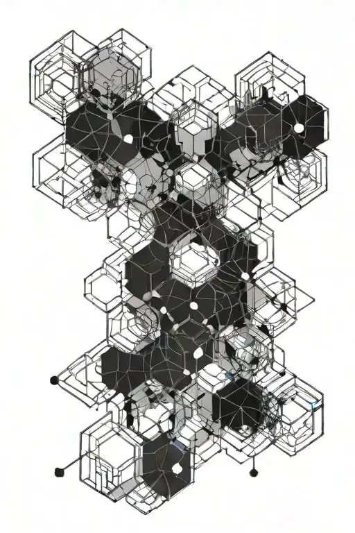 the crack hex pattern tattoo design idea