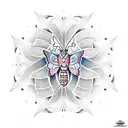 moth mandala  tattoo design idea